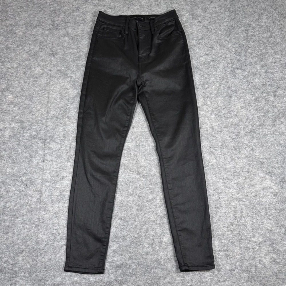 Kendall + Kylie Kontour High Rise Skinny Jeans Black Coated Womens 5/27